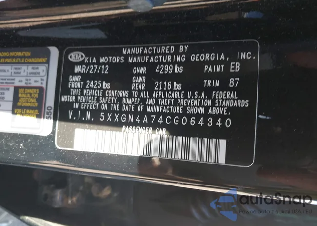 5XXGN4A74CG064340: 43134816