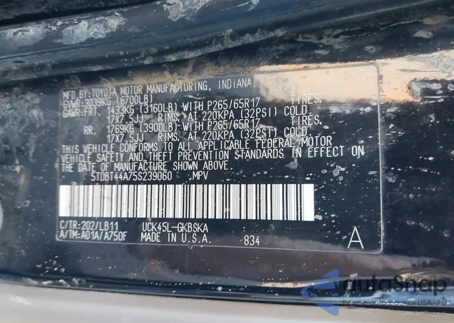 5TDBT44A75S239060: 43134861