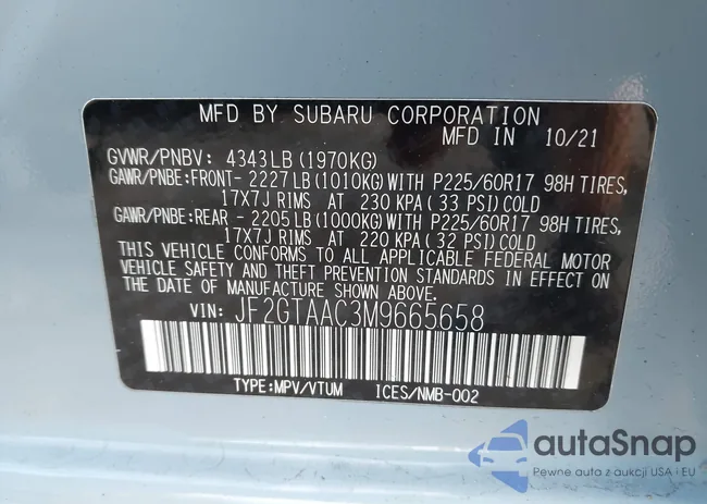 JF2GTAAC3M9665658: 43134886