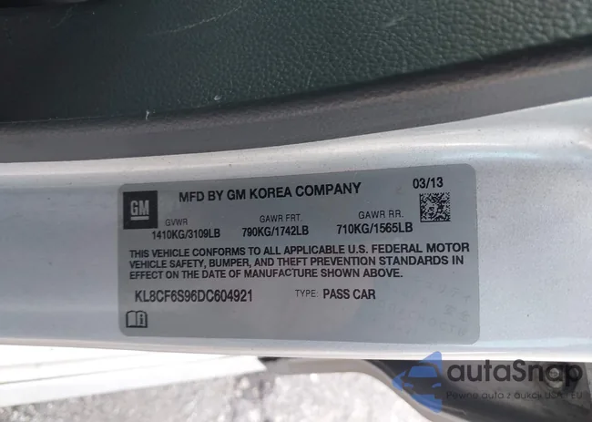 KL8CF6S96DC604921: 43134988