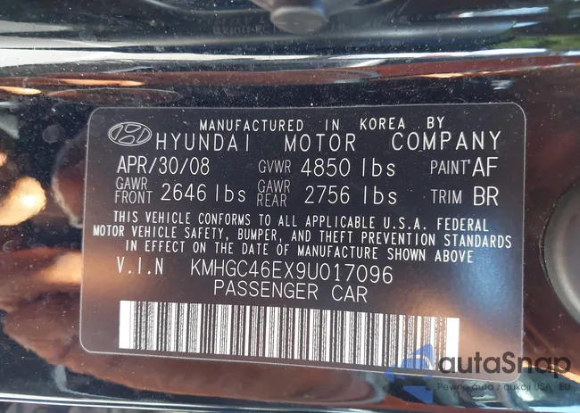 KMHGC46EX9U017096: 43135042