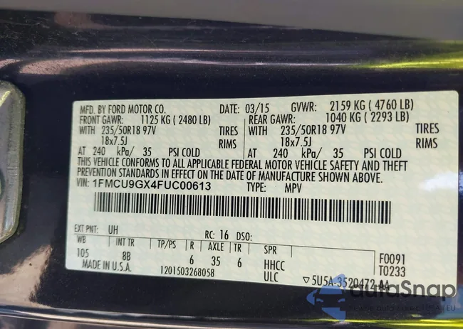 1FMCU9GX4FUC00613: 43136196