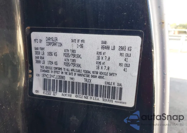 1B7HC13Y4TJ135983: 43136201