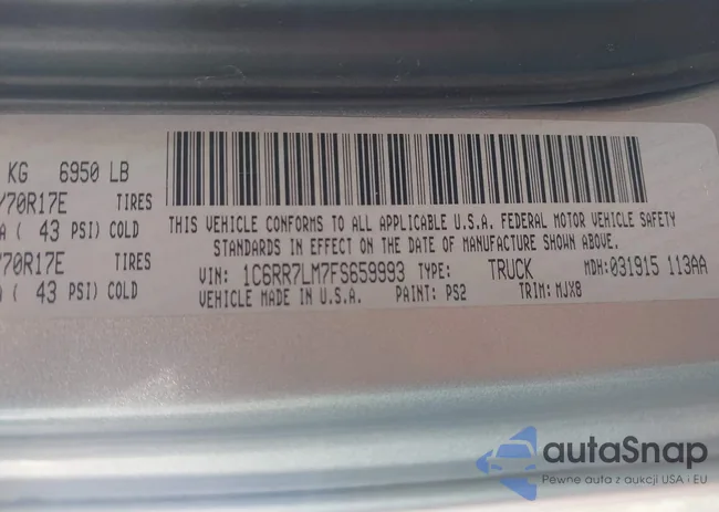 1C6RR7LM7FS659993: 43136212