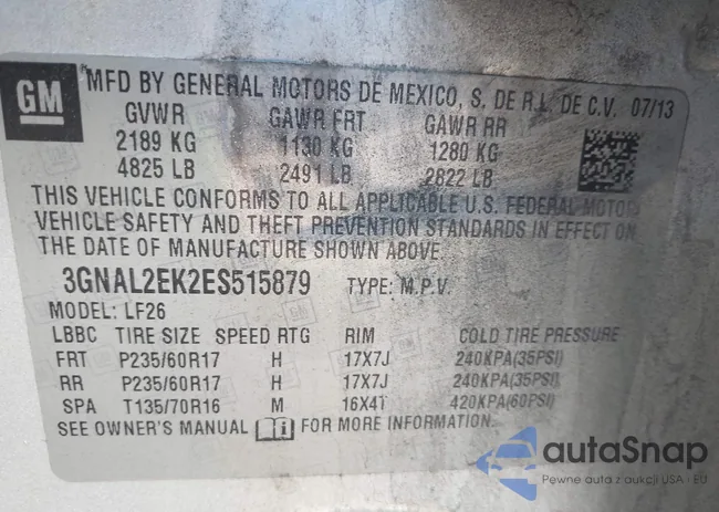 3GNAL2EK2ES515879: 43136376