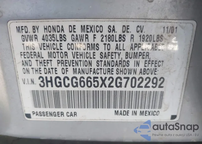 3HGCG665X2G702292: 43136392