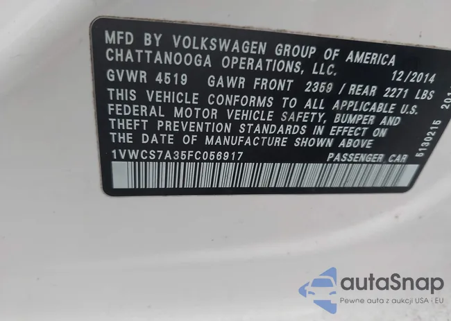 1VWCS7A35FC056917: 43136391