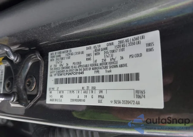 1FTEW1CP2KFC01045: 43136451