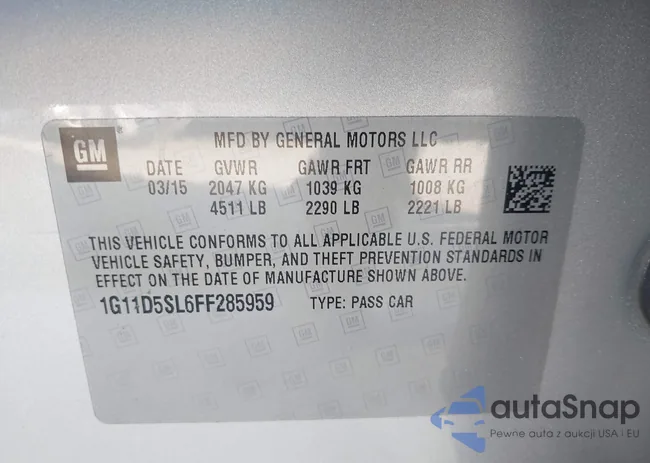 1G11D5SL6FF285959: 43136463