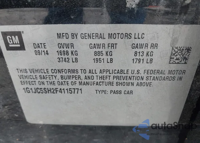 1G1JC5SH2F4115771: 43136542