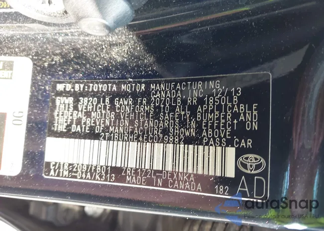 2T1BURHE4EC079882: 43136575