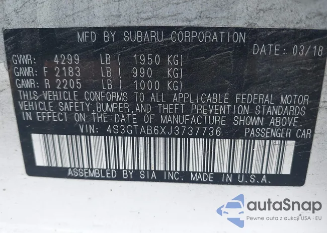 4S3GTAB6XJ3737736: 43135692