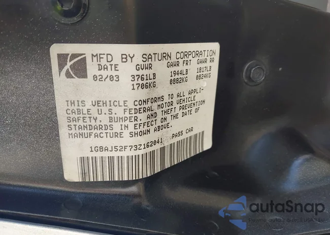 1G8AJ52F73Z162041: 43135775