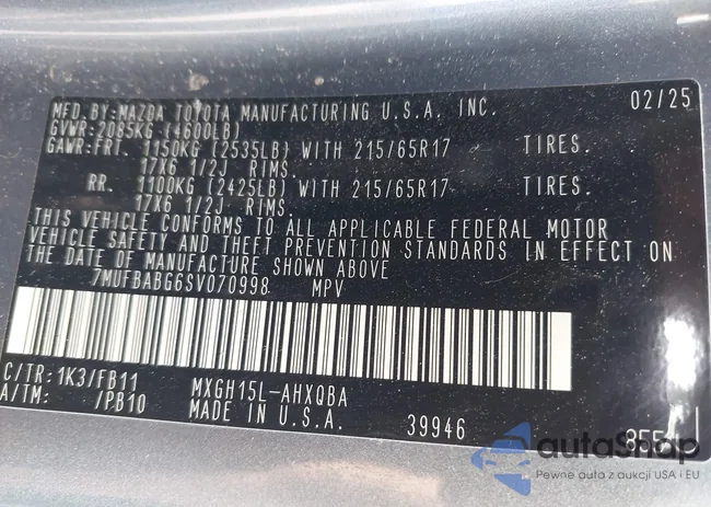 7MUFBABG6SV070998: 43135778