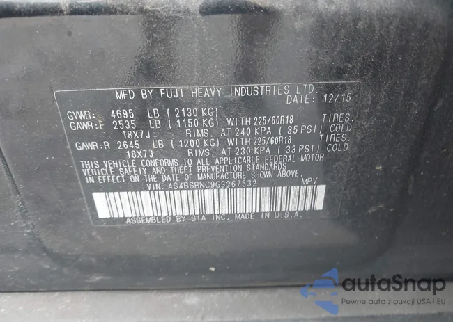 4S4BSBNC9G3267532: 43135912