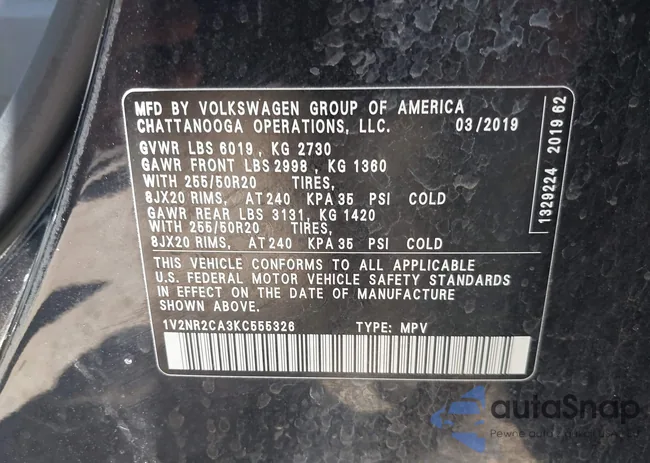 1V2NR2CA3KC555326: 43135950