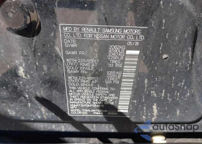 KNMAT2MT9KP554675: 43135997