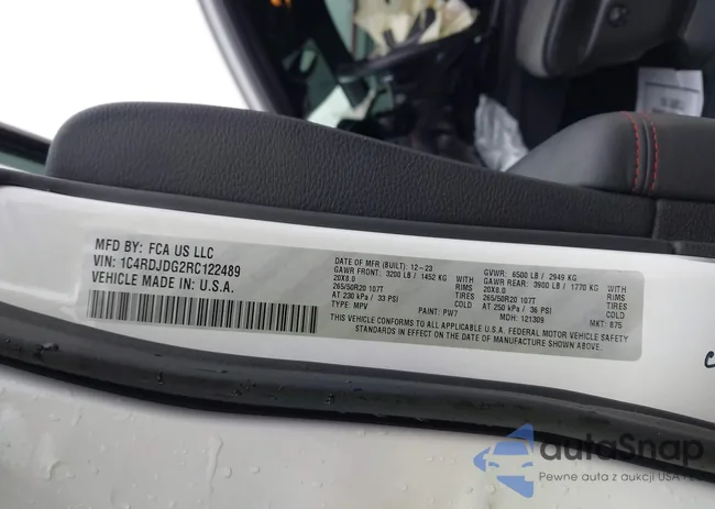 1C4RDJDG2RC122489: 43136005