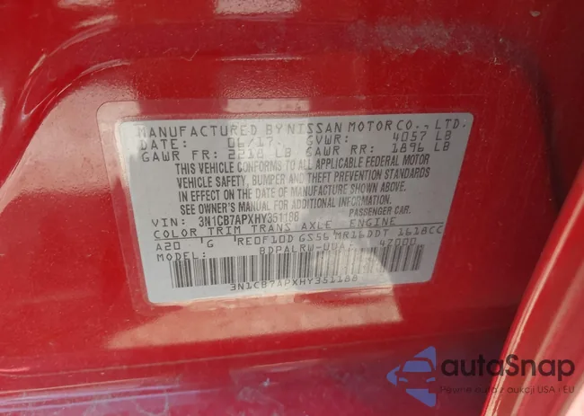 3N1CB7APXHY351188: 43137067