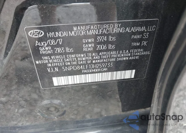 5NPD84LF1JH259733: 43137074