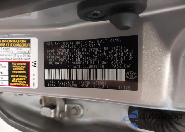 4T1AZ1FB3LU039778: 43137172