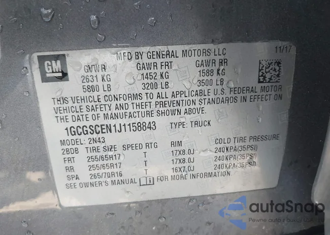 1GCGSCEN1J1158843: 43137187