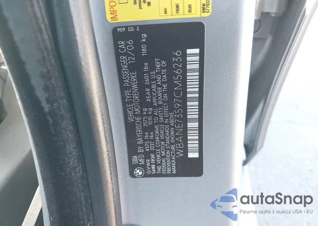 WBANE73597CM56236: 43137315