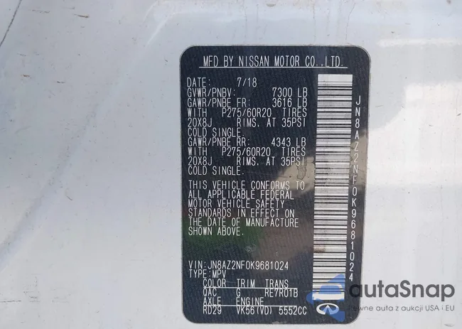 JN8AZ2NF0K9681024: 43137563