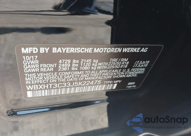 WBXHT3C33J5K22475: 43136870