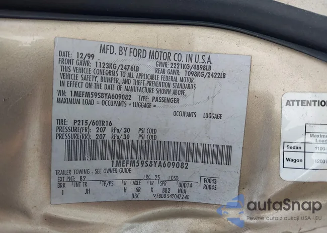 1MEFM59S8YA609082: 43136901