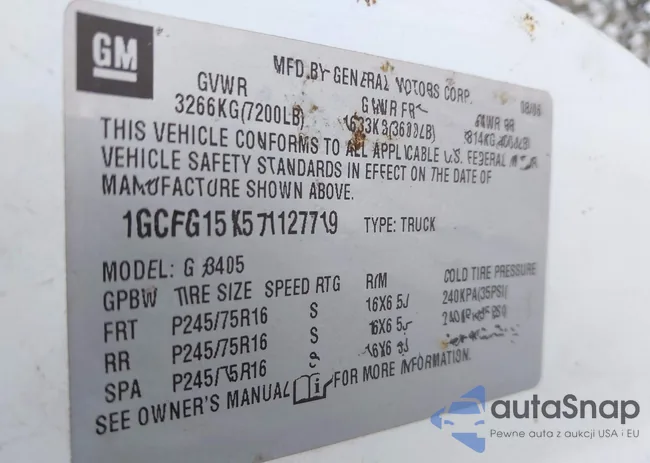 1GCFG15X571127719: 43136938