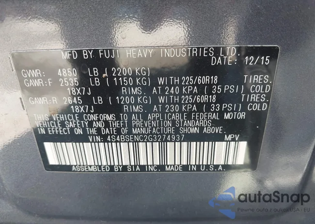 4S4BSENC2G3274937: 43137027