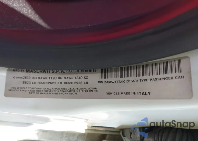 ZAM57YTA4K1315431: 43138078