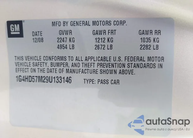 1G4HD57M29U133146: 43138090