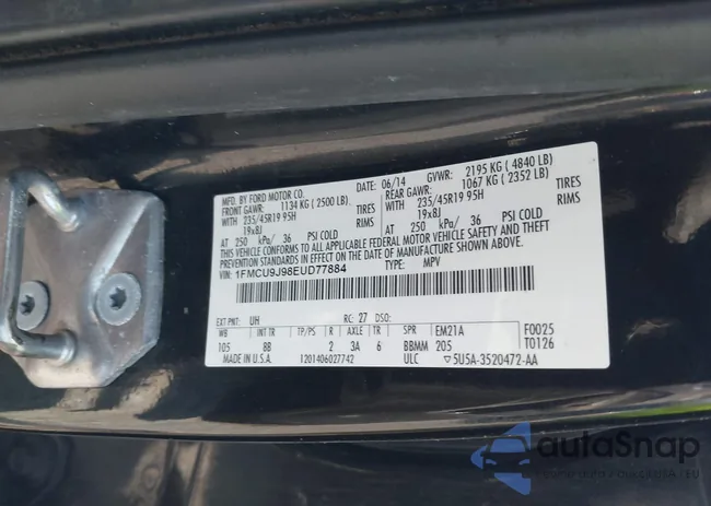 1FMCU9J98EUD77884: 43138268