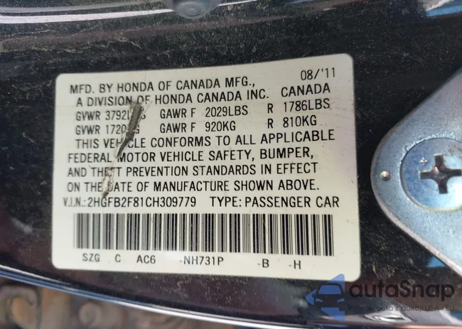 2HGFB2F81CH309779: 43138273