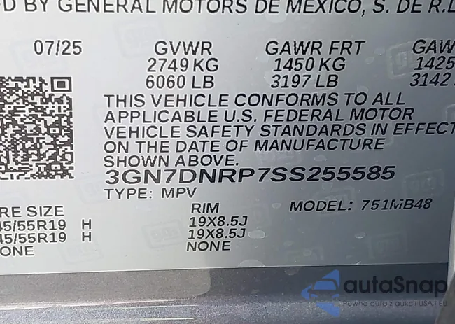 3GN7DNRP7SS255585: 43138280
