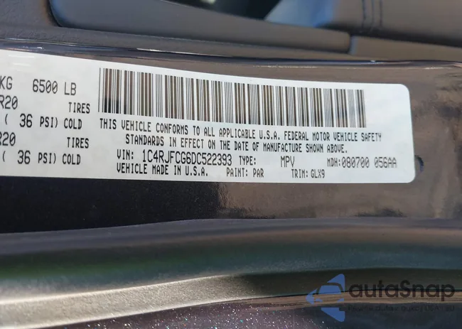 1C4RJFCG6DC522393: 43138636