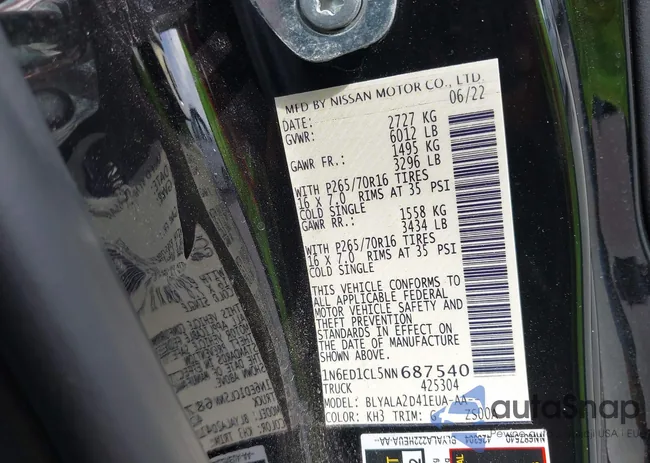 1N6ED1CL5NN687540: 43137789