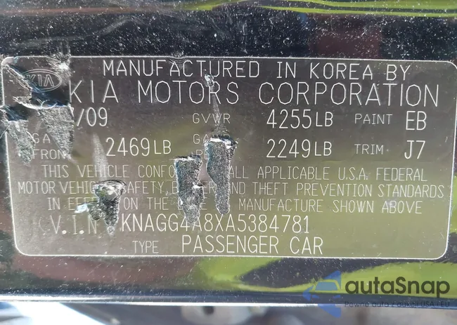 KNAGG4A8XA5384781: 43137807