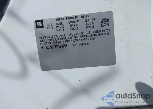 1G11Z5SL2FU123291: 43137854