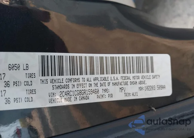 2C4RC1CG8GR159460: 43137874