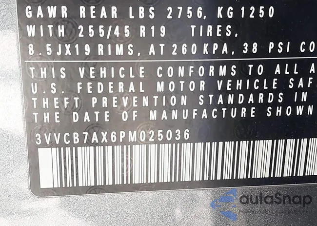 3VVCB7AX6PM025036: 43137934