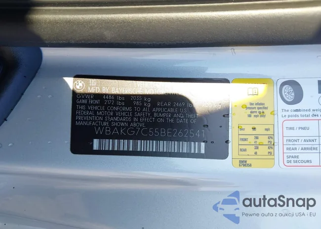 WBAKG7C55BE262541: 43137941