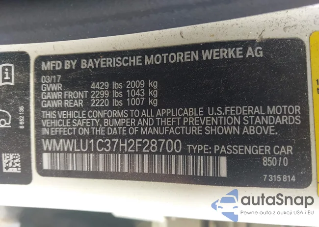 WMWLU1C37H2F28700: 43139086