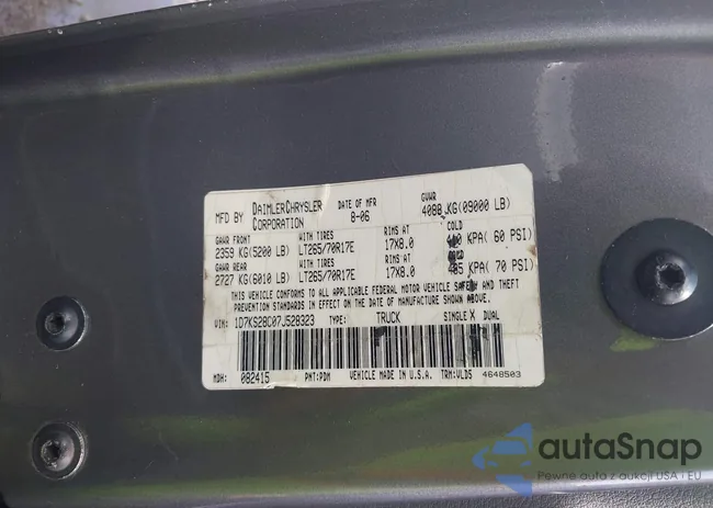 1D7KS28C07J528323: 43139259