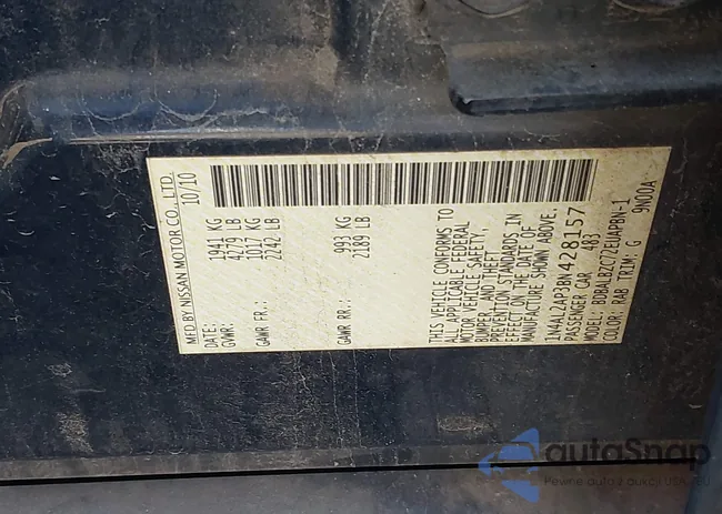 1N4AL2AP3BN428157: 43139261