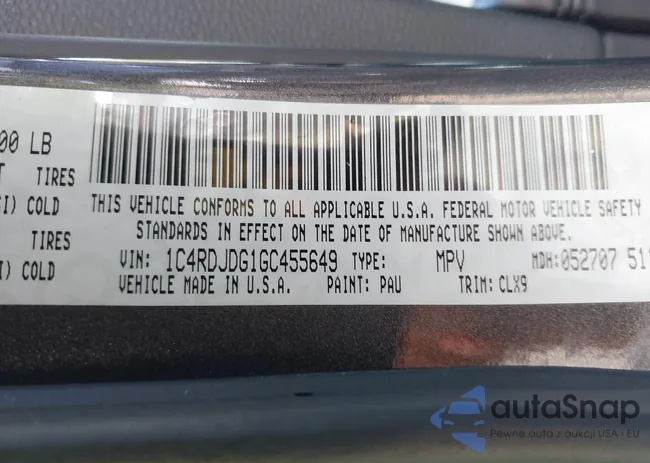 1C4RDJDG1GC455649: 43139397