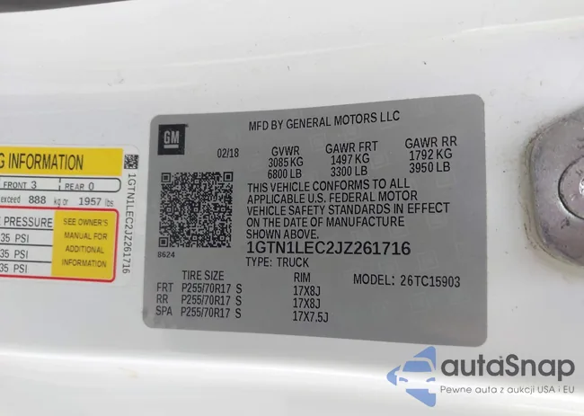 1GTN1LEC2JZ261716: 43139501