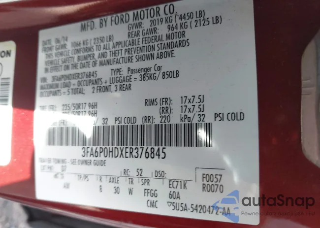 3FA6P0HDXER376845: 43139599